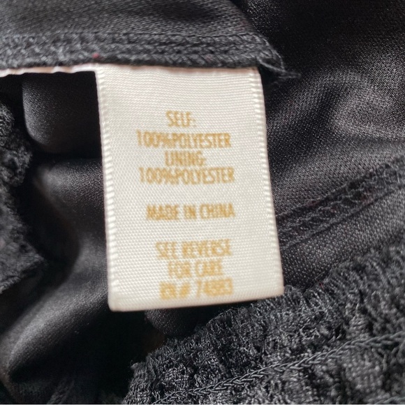 Vintage Y2K Black Sheer Lace Peasant Top Size Large - Picture 6 of 6